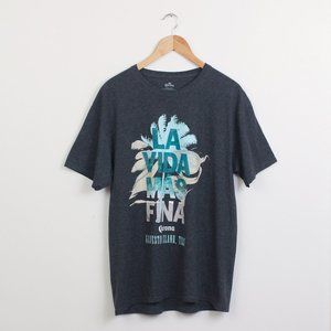 Corona Shirt Mens Large Gray The Fine Life Beer Tee